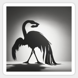 Flamingo Shadow Silhouette Anime Style Collection No. 137 Sticker